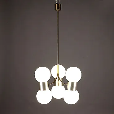 Ceiling lamp aluminium by Gino Sarfatti 1970s