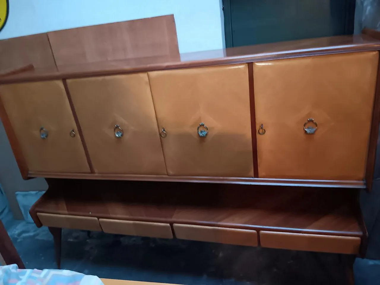 Credenza da pranzo in acero e mogano attribuita a Ico Parisi, anni '50 3