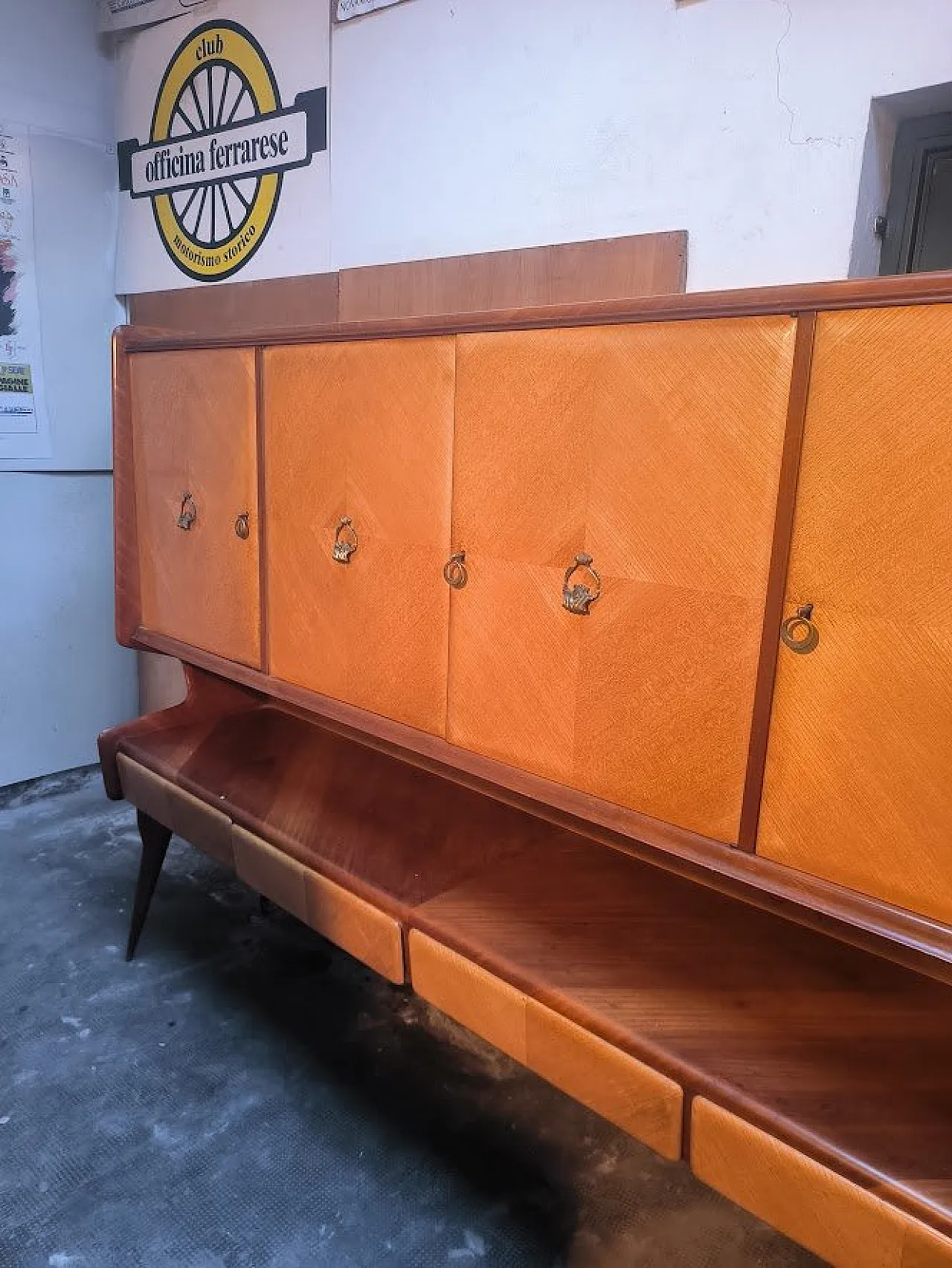 Credenza da pranzo in acero e mogano attribuita a Ico Parisi, anni '50 6