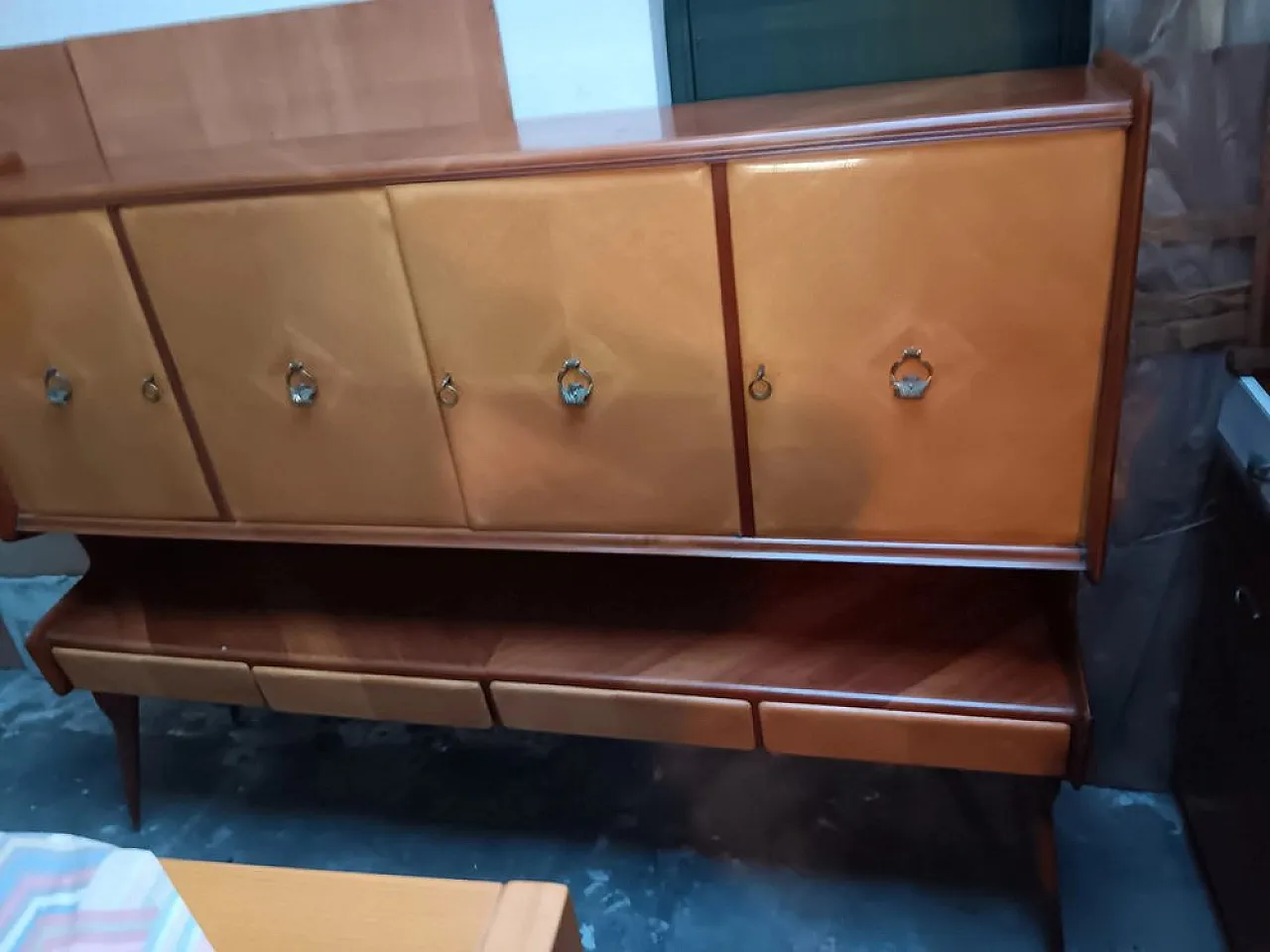 Credenza da pranzo in acero e mogano attribuita a Ico Parisi, anni '50 7