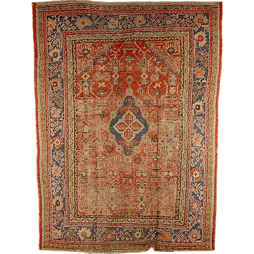 Heavy-knotted wool Ushak carpet, 20th century