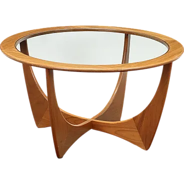 G-Plan coffee table in teak and glass, 1960s