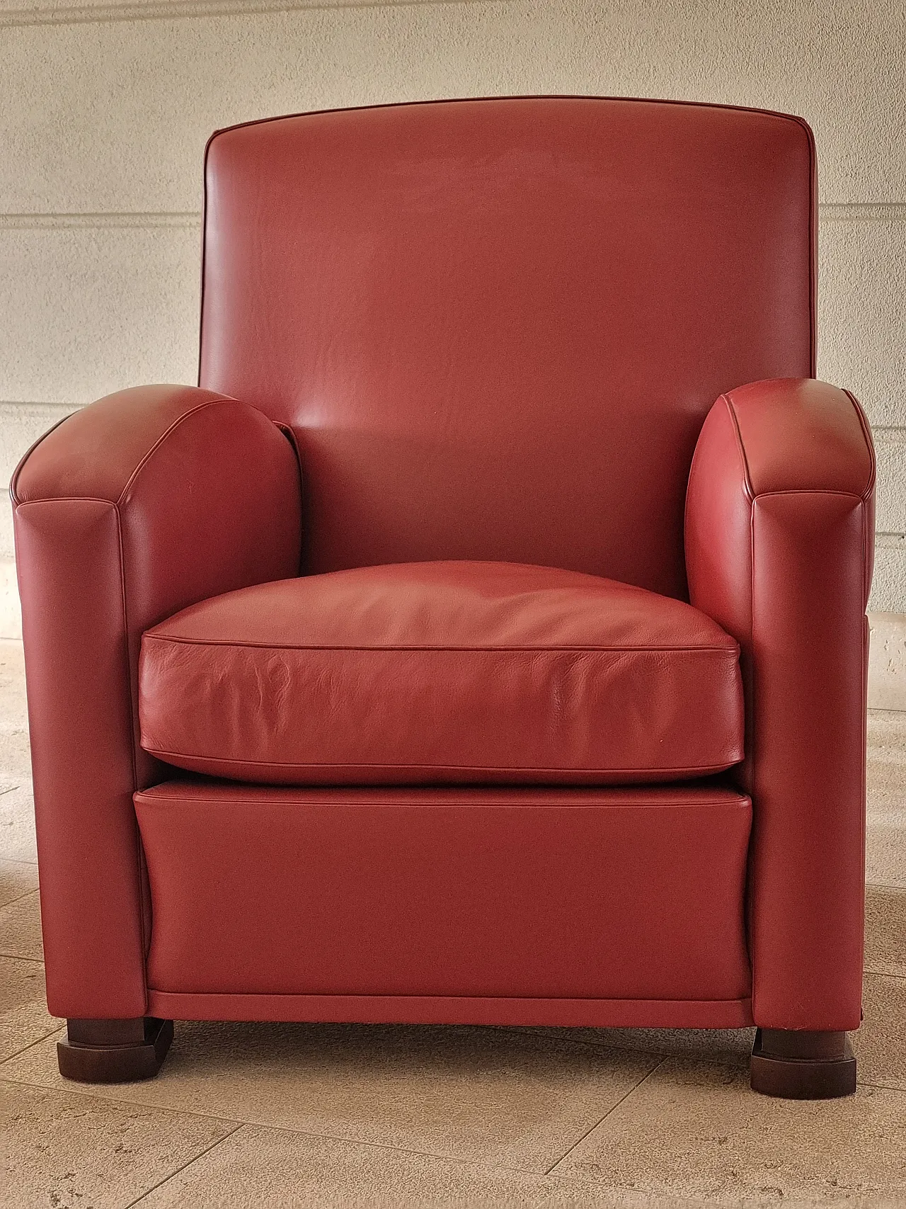 Pair of red armchairs, 90s 2