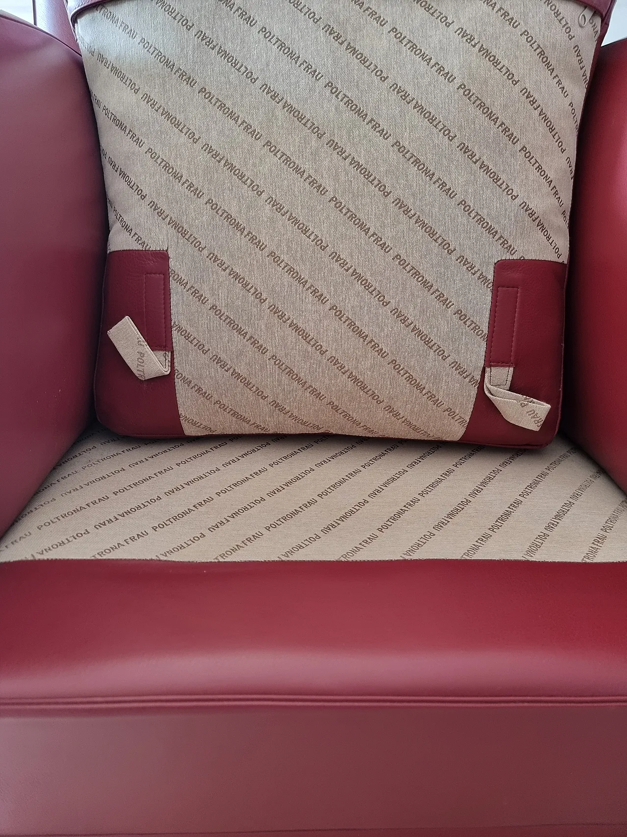 Pair of red armchairs, 90s 8