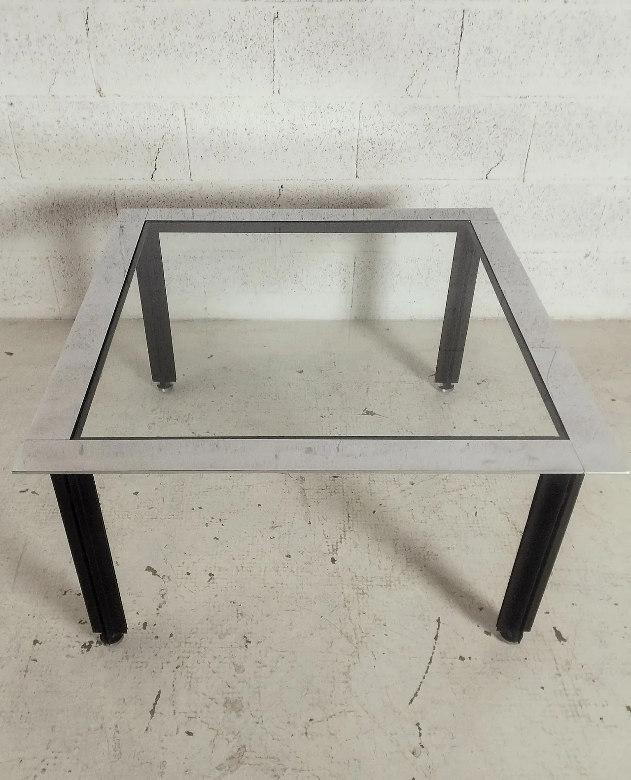 Low Small Coffee Table Table chrome bands T10 by L.C. Domination for Azucena 3