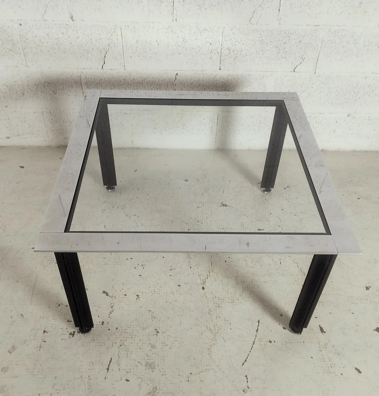 Low Small Coffee Table Table chrome bands T10 by L.C. Domination for Azucena 4