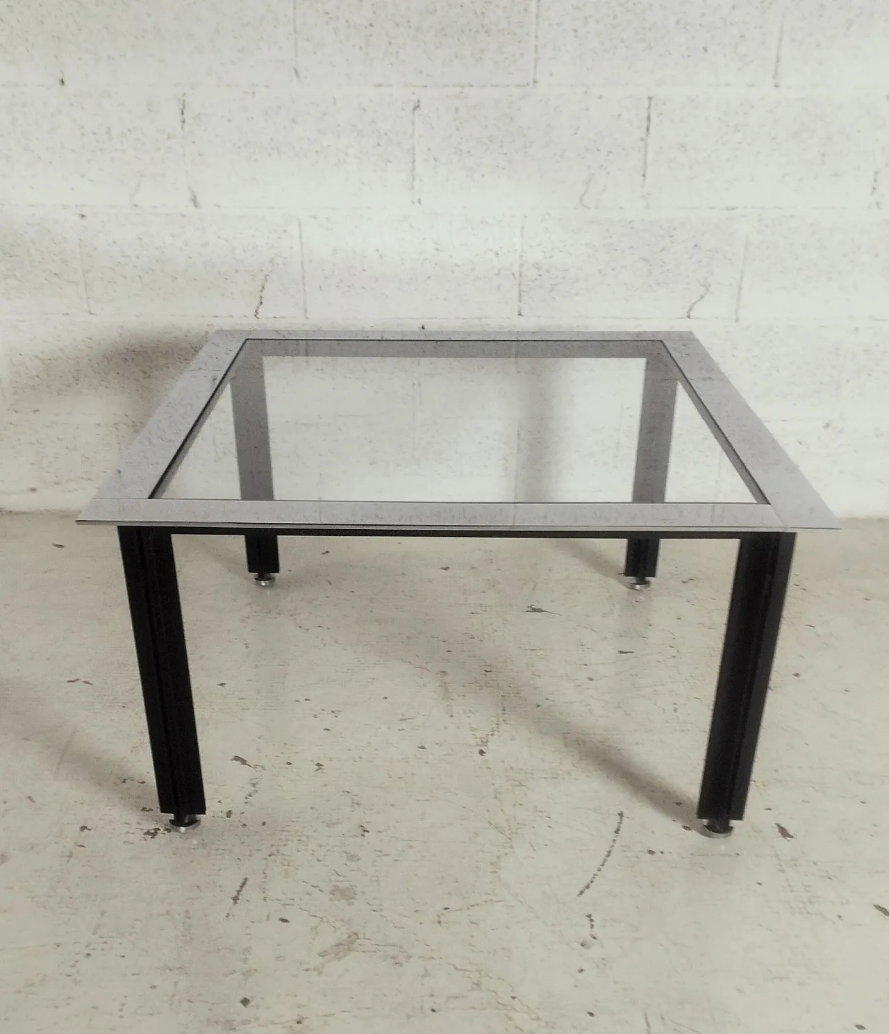 Low Small Coffee Table Table chrome bands T10 by L.C. Domination for Azucena 7