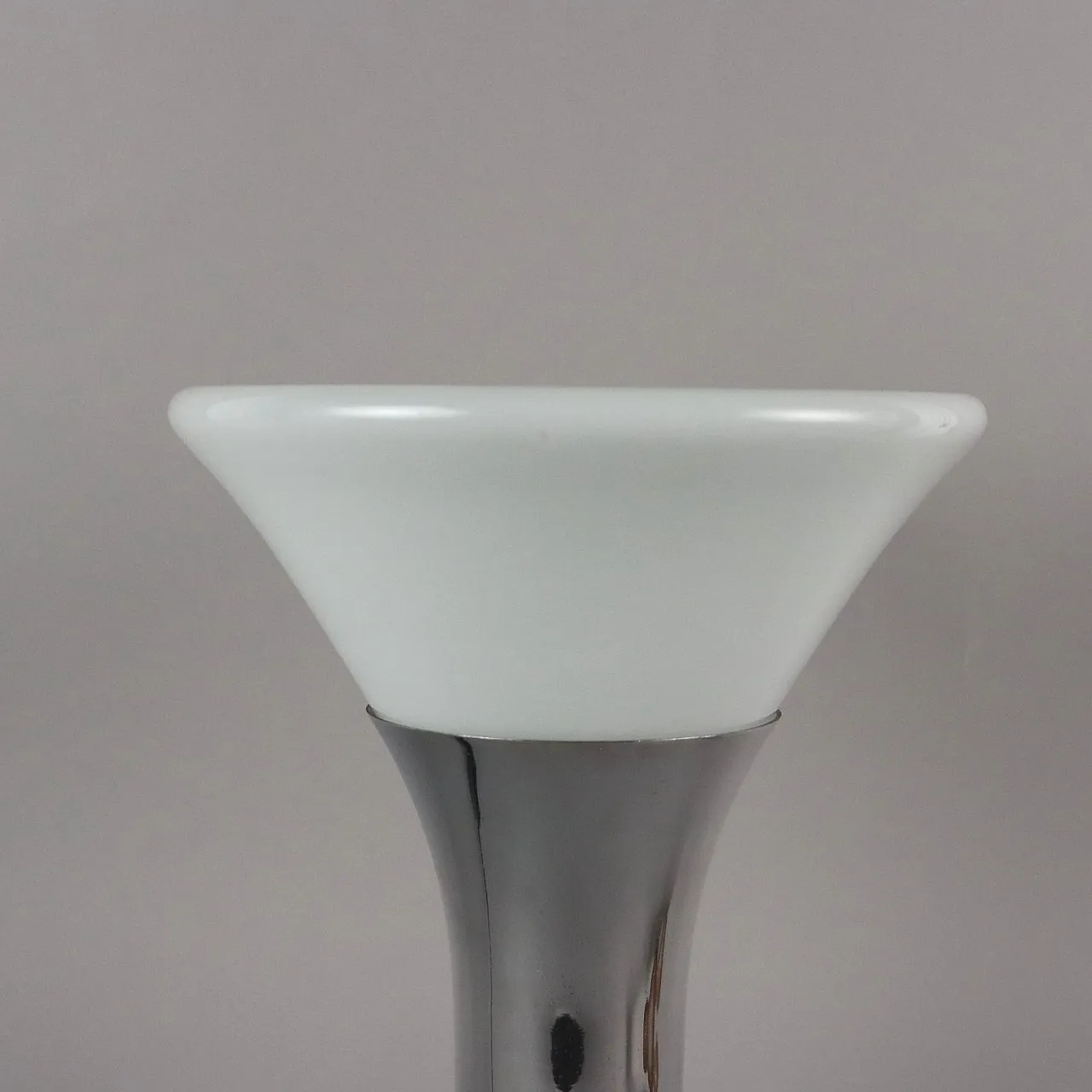 Cone table lamp in aluminium metal, 1970s 6