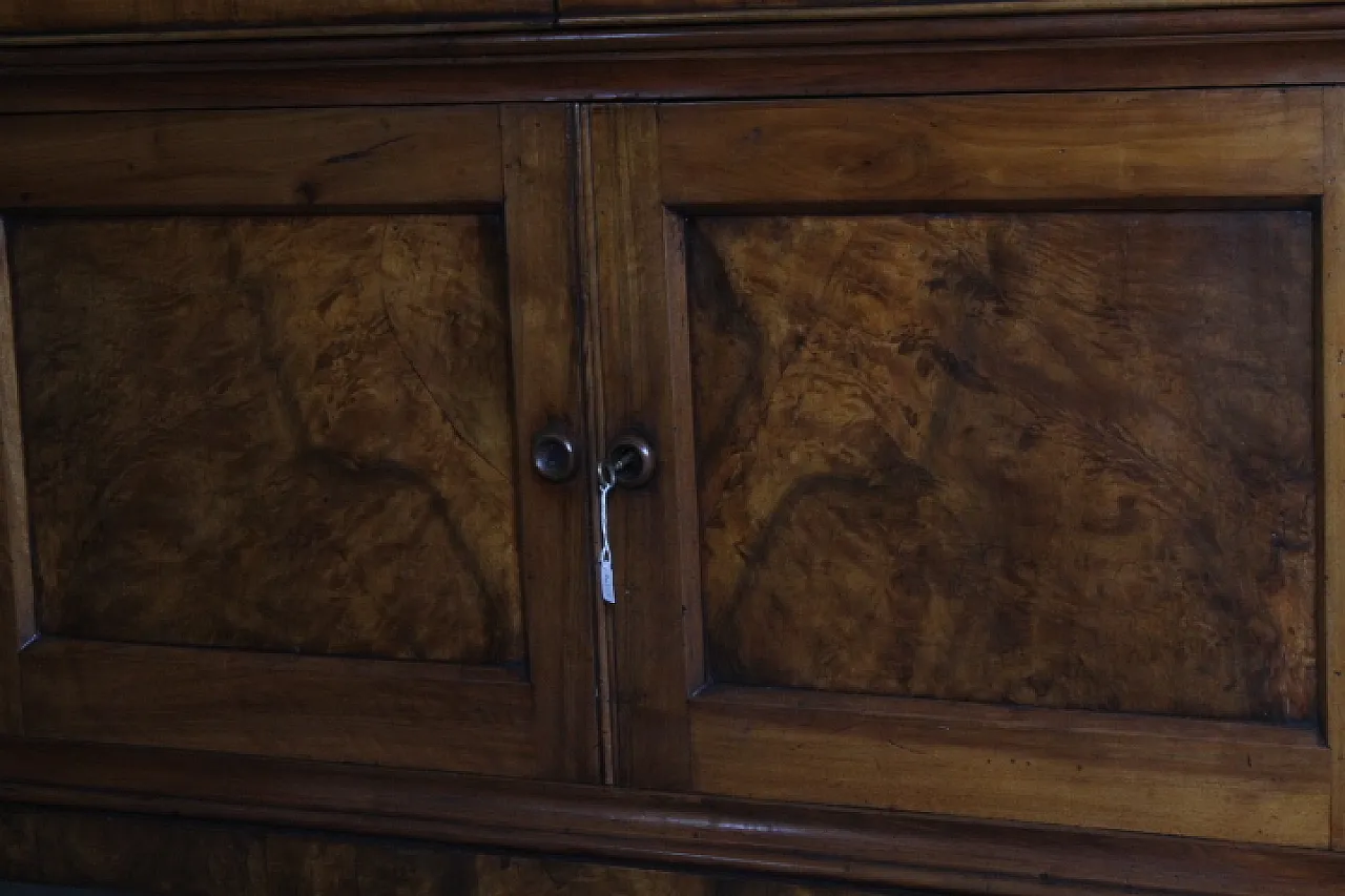 Sideboard Charles X in solid walnut Bologna, early 19th century 3