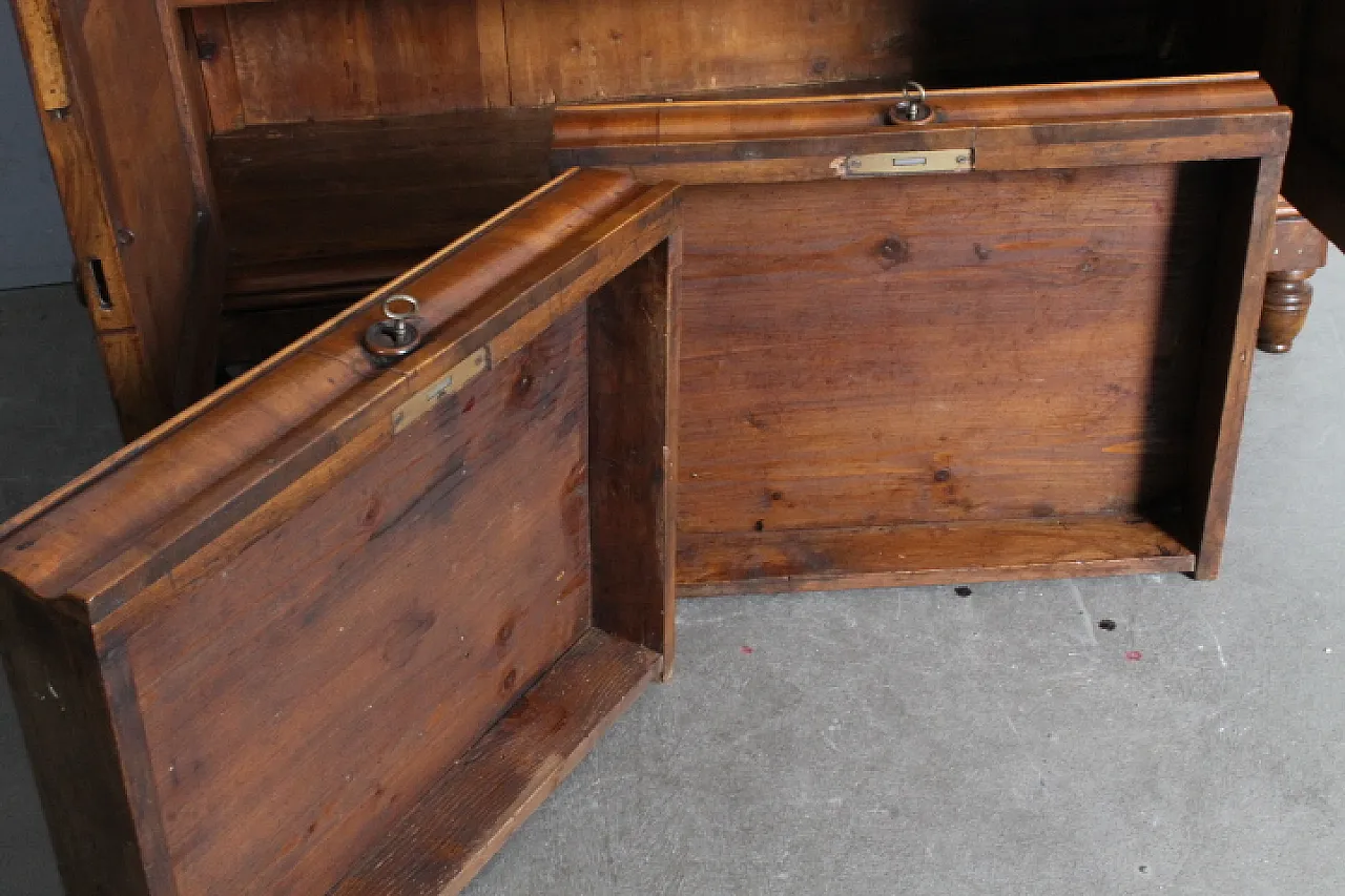 Sideboard Charles X in solid walnut Bologna, early 19th century 9