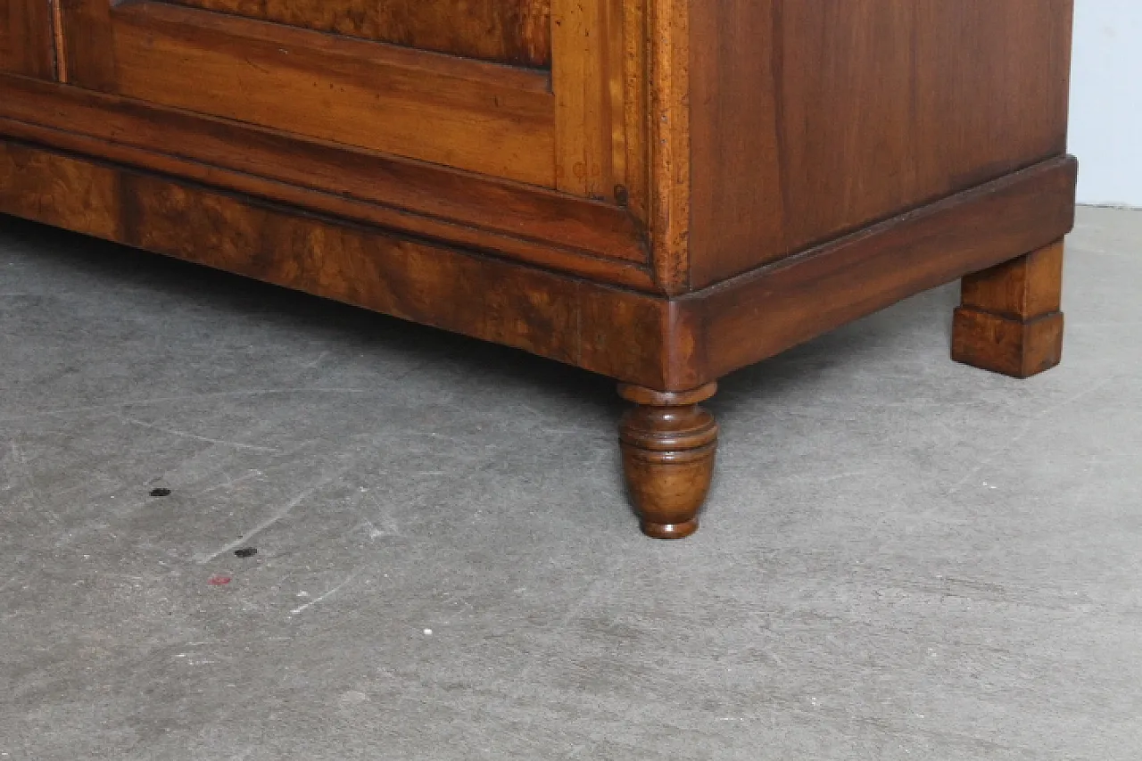 Sideboard Charles X in solid walnut Bologna, early 19th century 12