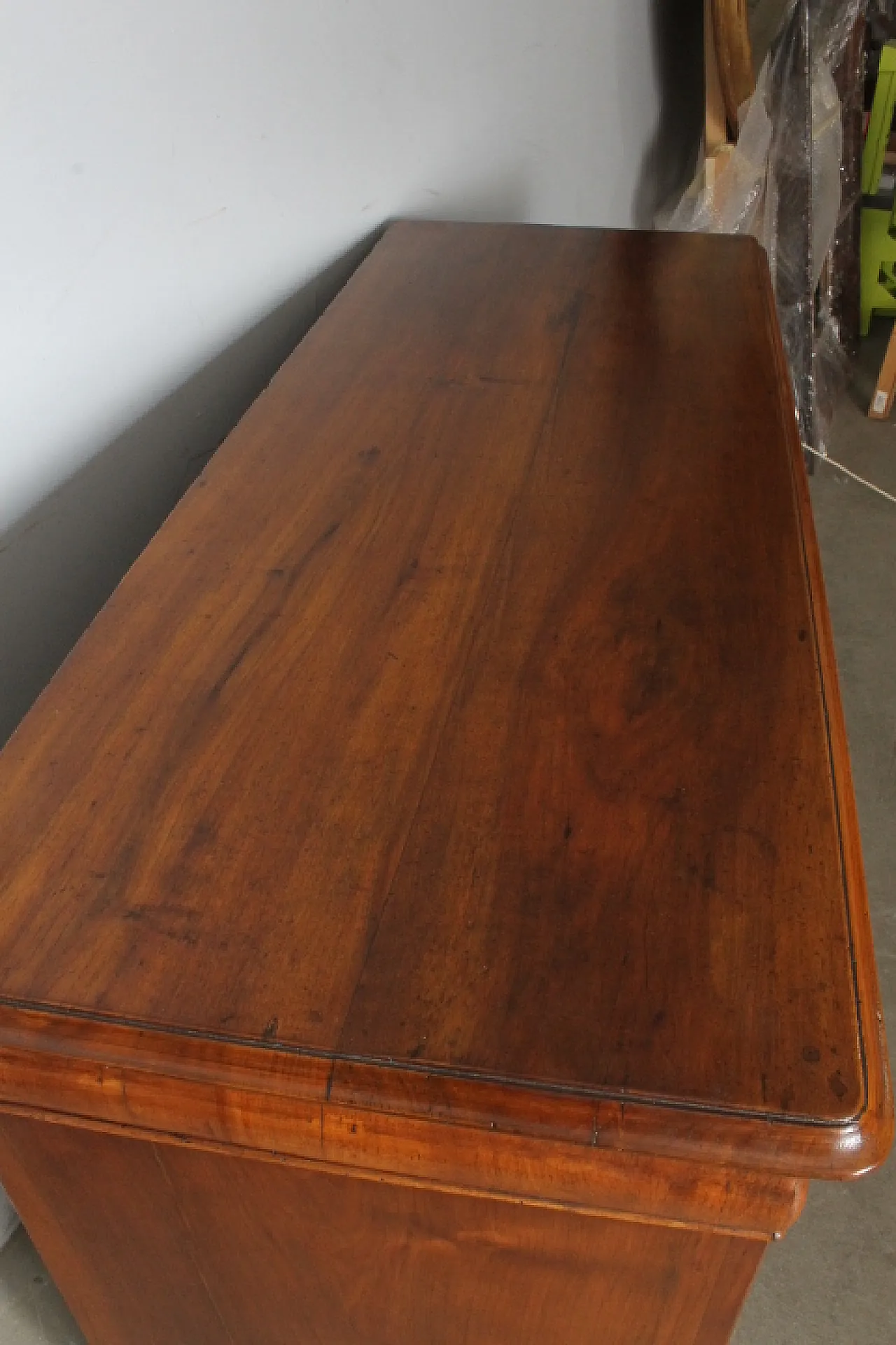 Sideboard Charles X in solid walnut Bologna, early 19th century 17