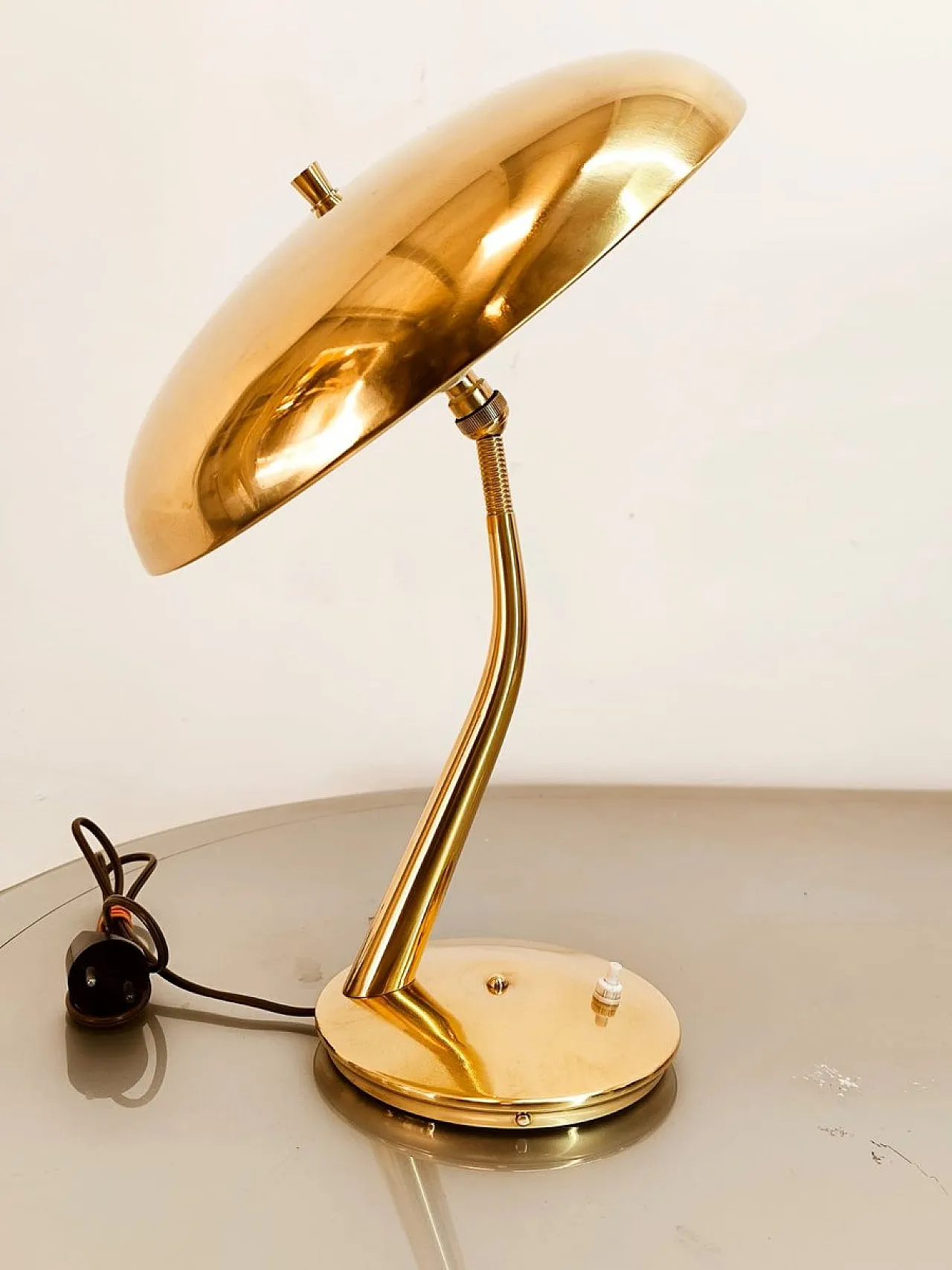 Brass lamp by Lumen Milano, 1950s 1