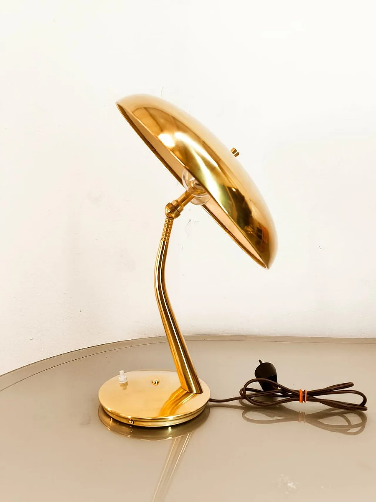 Brass lamp by Lumen Milano, 1950s 2