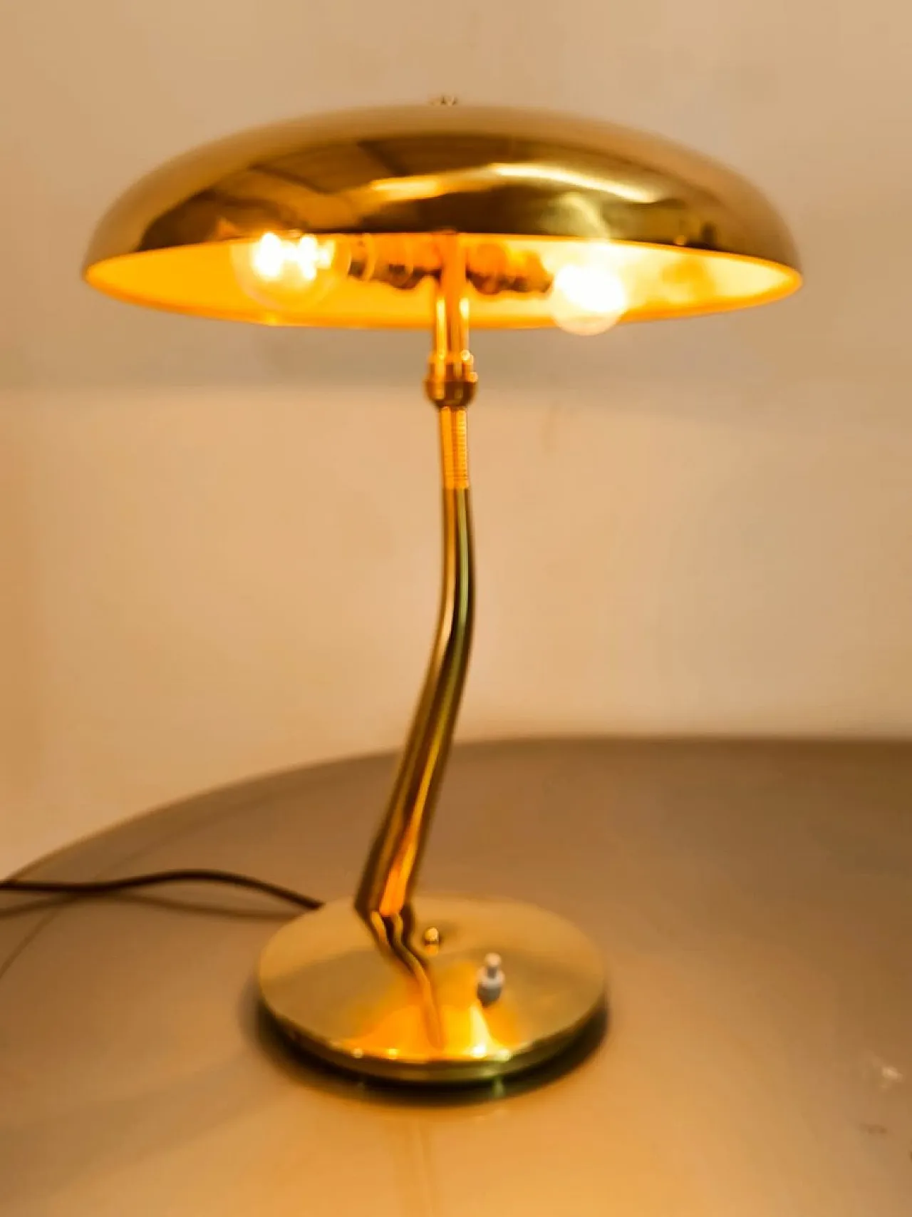 Brass lamp by Lumen Milano, 1950s 4