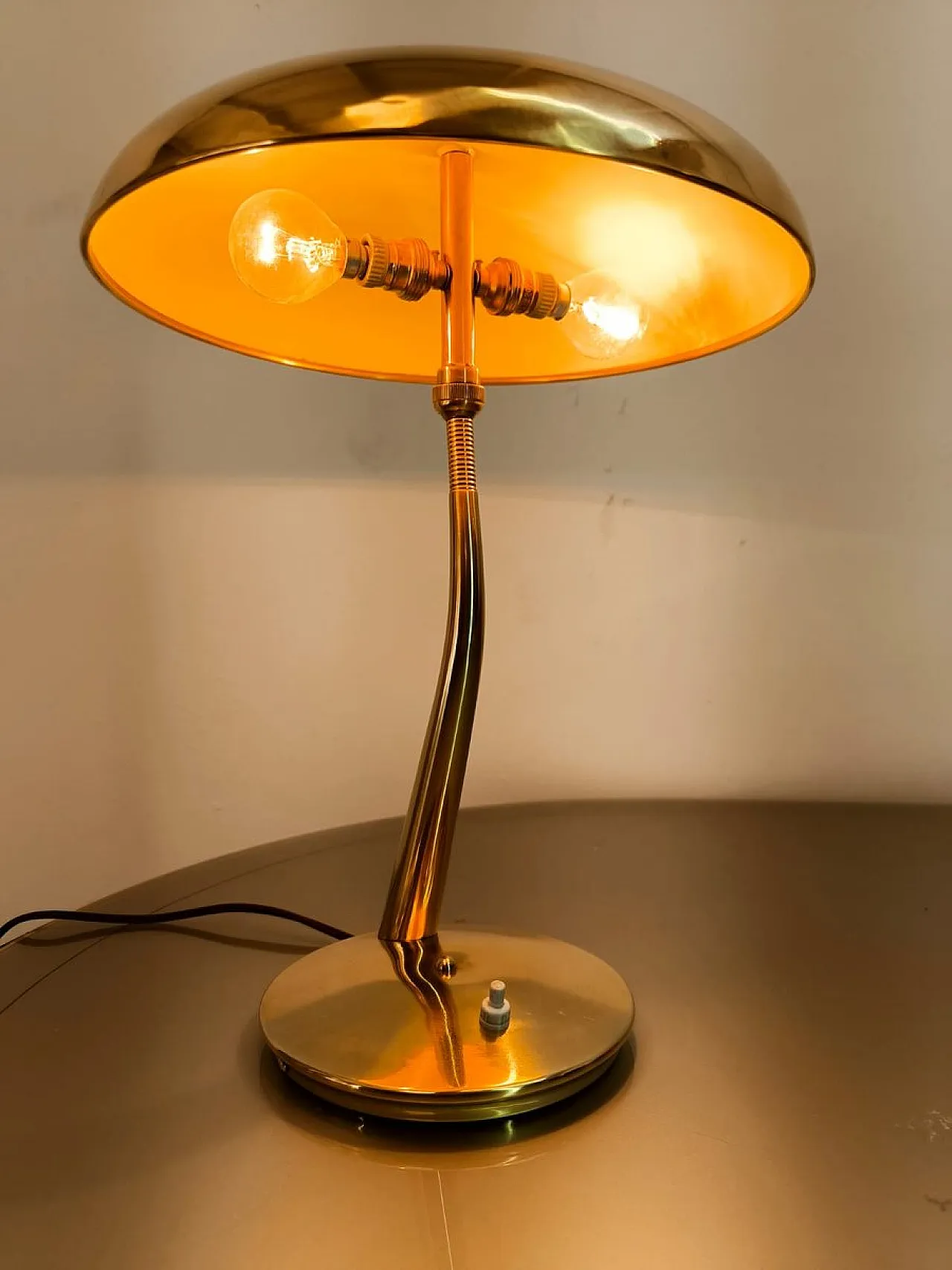 Brass lamp by Lumen Milano, 1950s 7