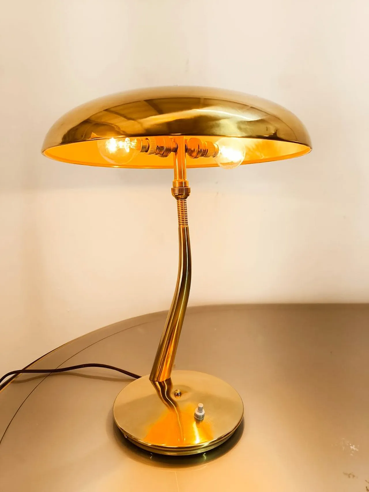 Brass lamp by Lumen Milano, 1950s 8