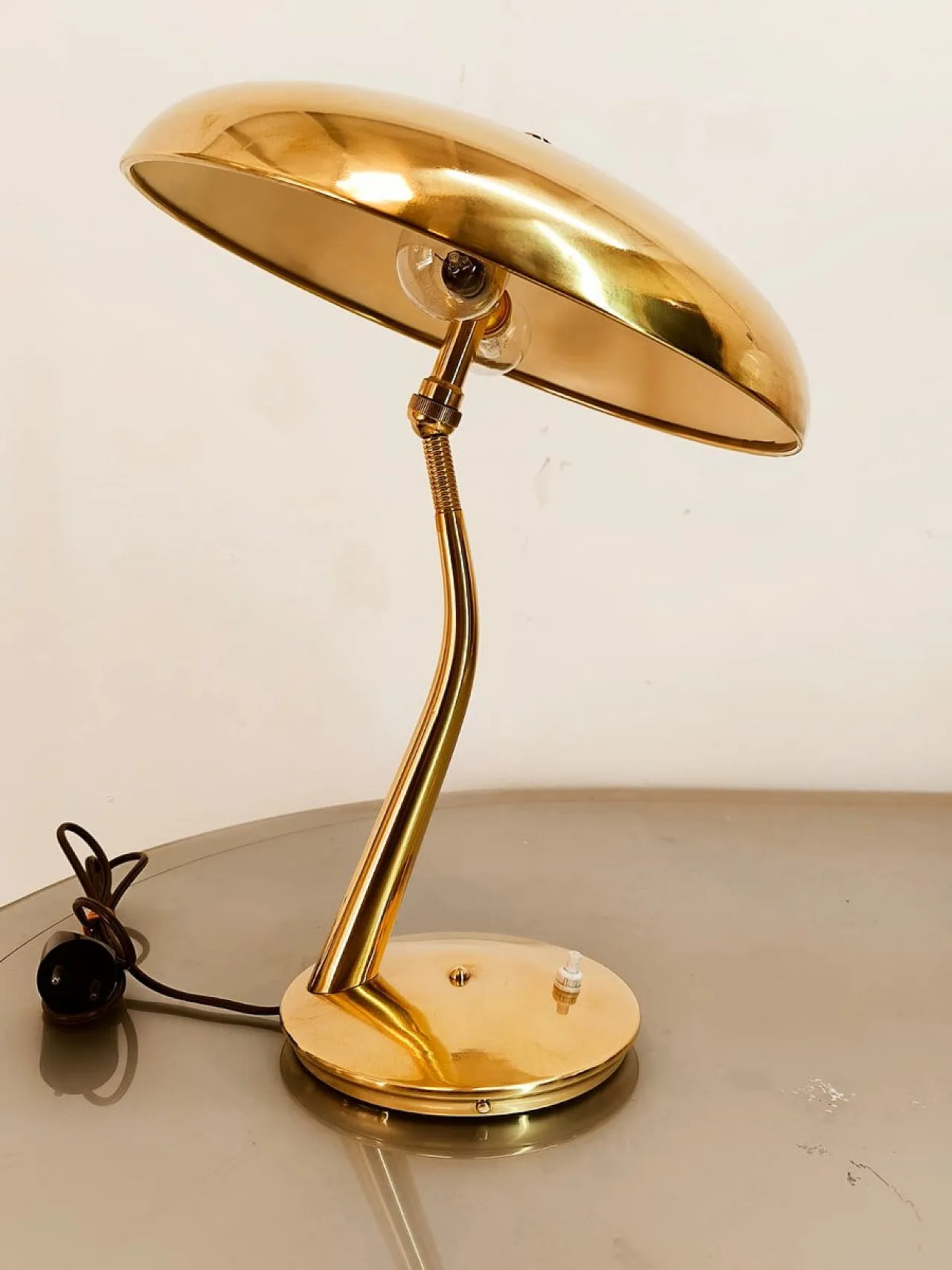 Brass lamp by Lumen Milano, 1950s 15