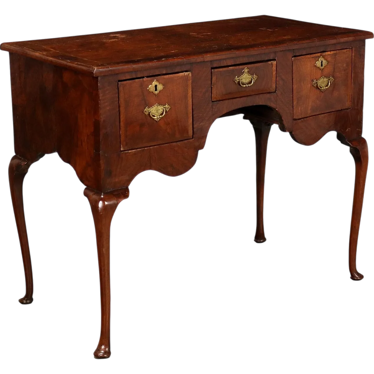 Chippendale walnut and fir writing desk, 18th century 11