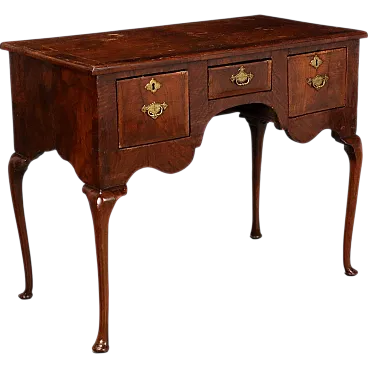 Chippendale walnut and fir writing desk, 18th century