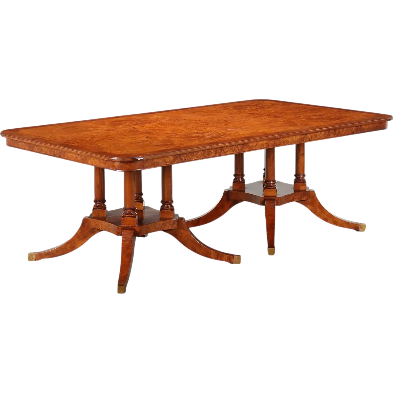 English extending wooden table, 20th century 11