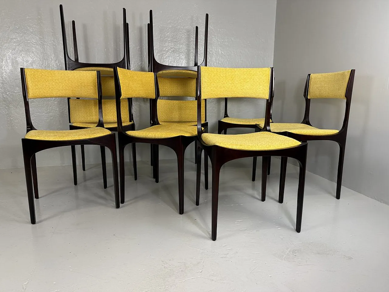 9 chairs by Giuseppe Gibelli for Sormani, 1960s, 3