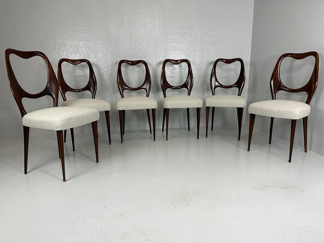 6 chairs attributed to Vittorio Dassi, 1950s 1