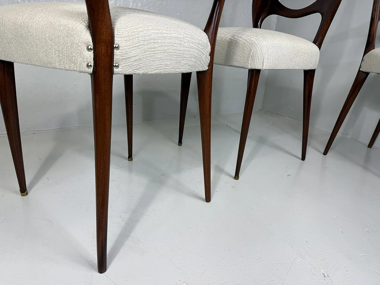 6 chairs attributed to Vittorio Dassi, 1950s 7