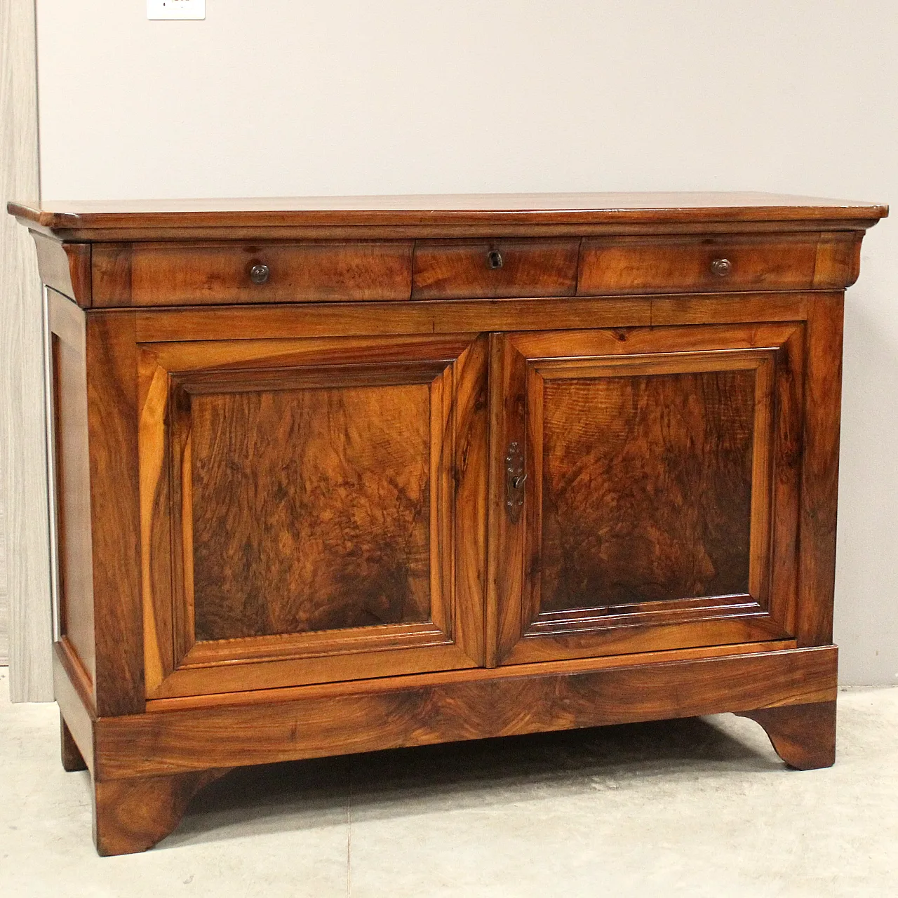 Credenza in walnut Luigi Filippo '800 1