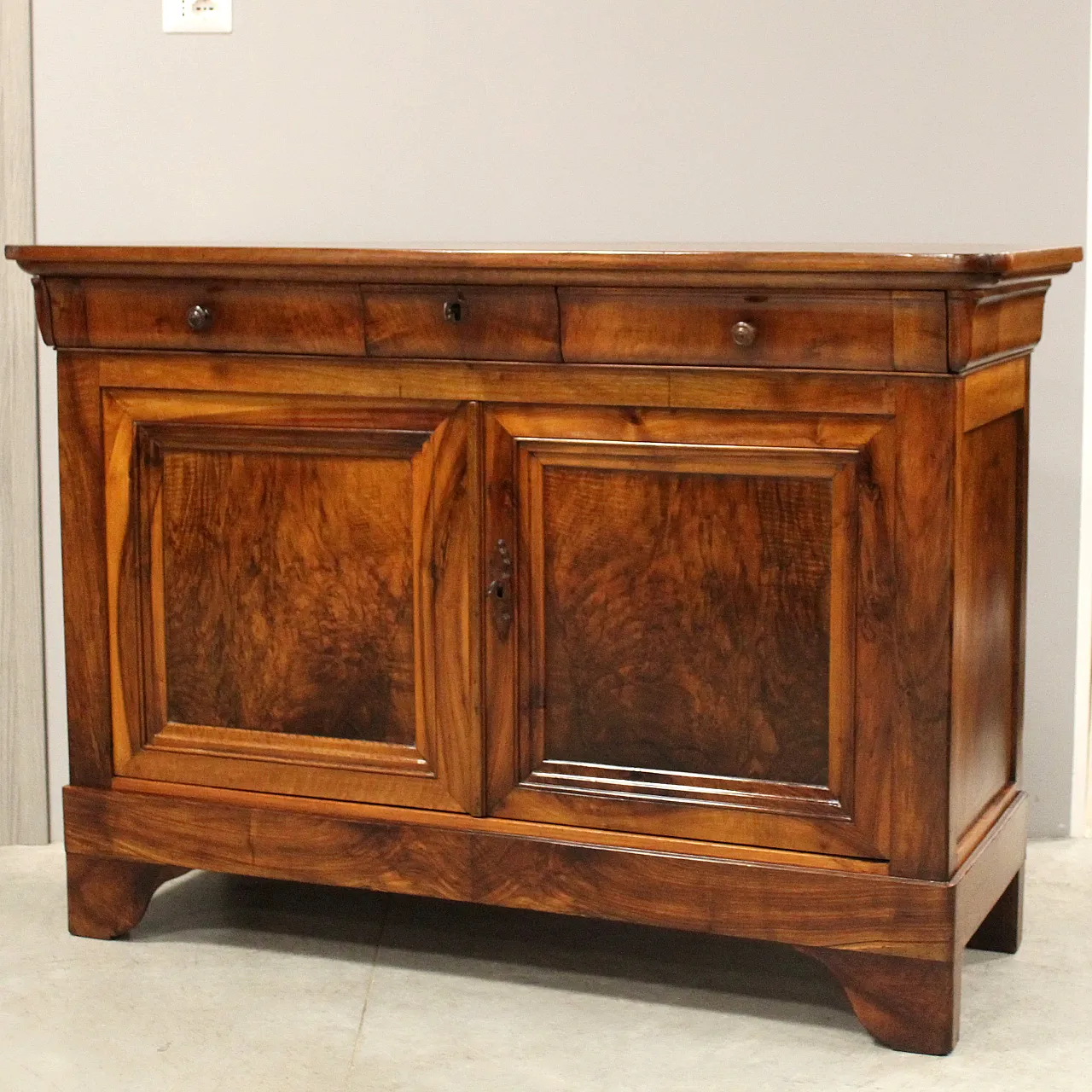 Credenza in walnut Luigi Filippo '800 2