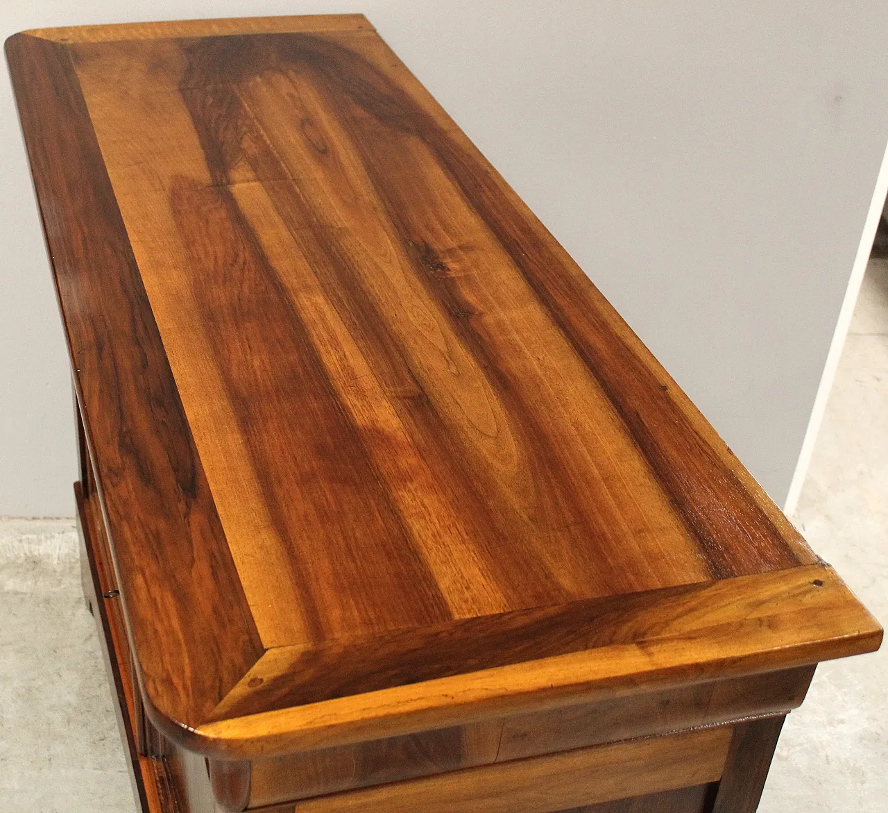 Credenza in walnut Luigi Filippo '800 8