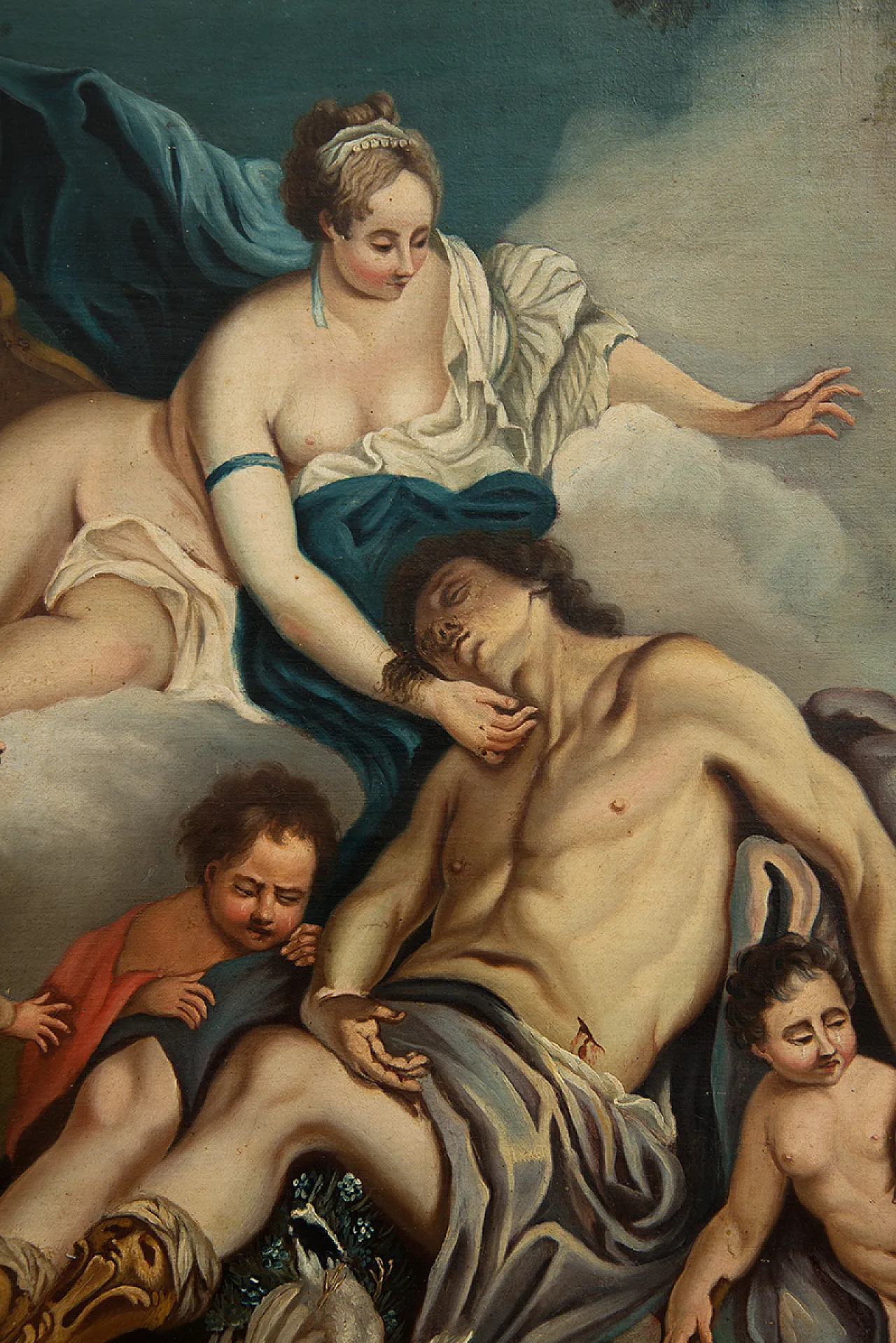 Oil on canvas depicting Venus and Adone Area "Boucher, 18th century 2