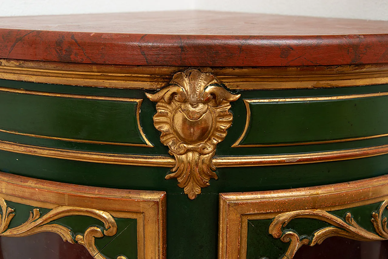 Pair of angoliera Napoleon III French in wood, 19th century 3