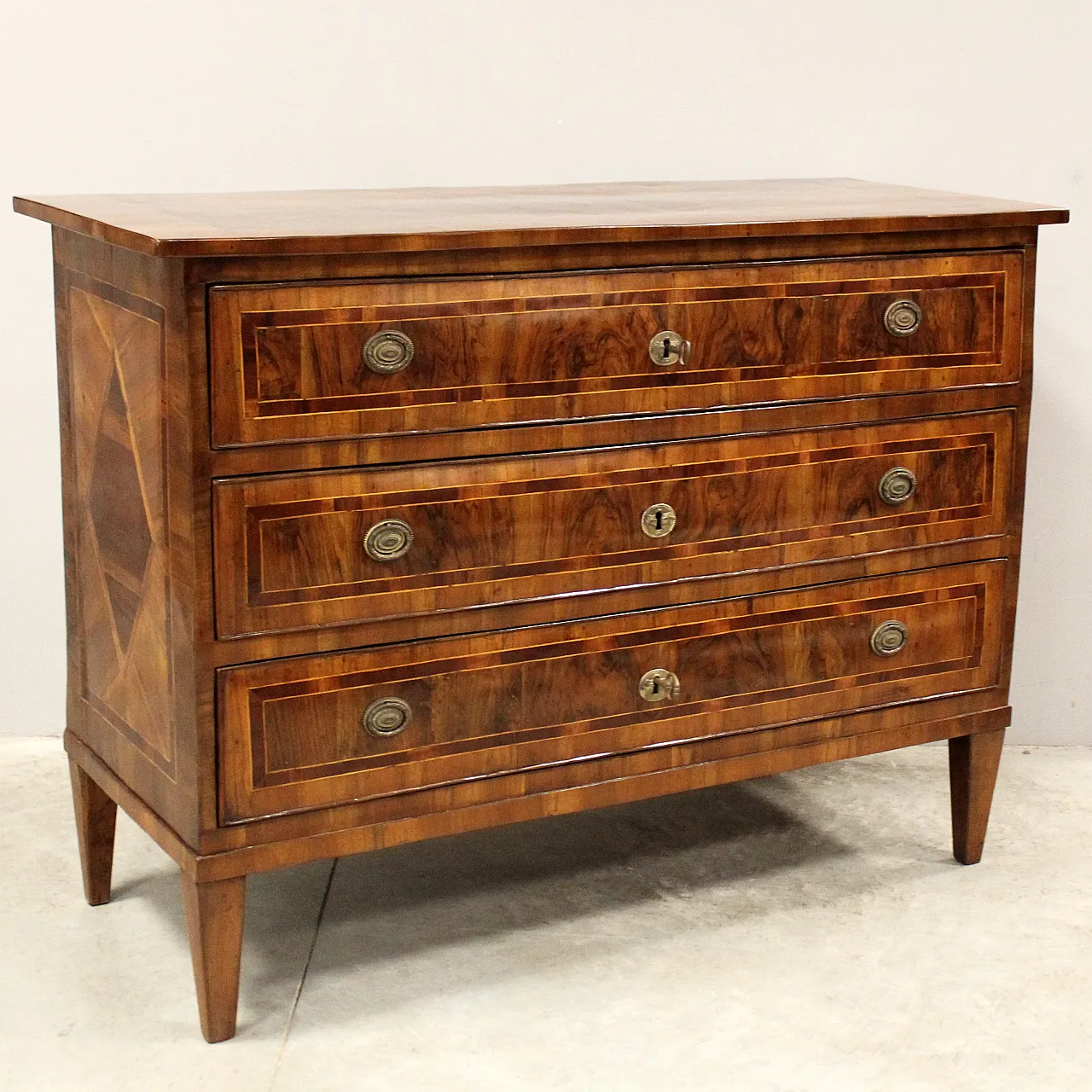 Desclottone dresser Louis XVI in inlaid, 18th century 2