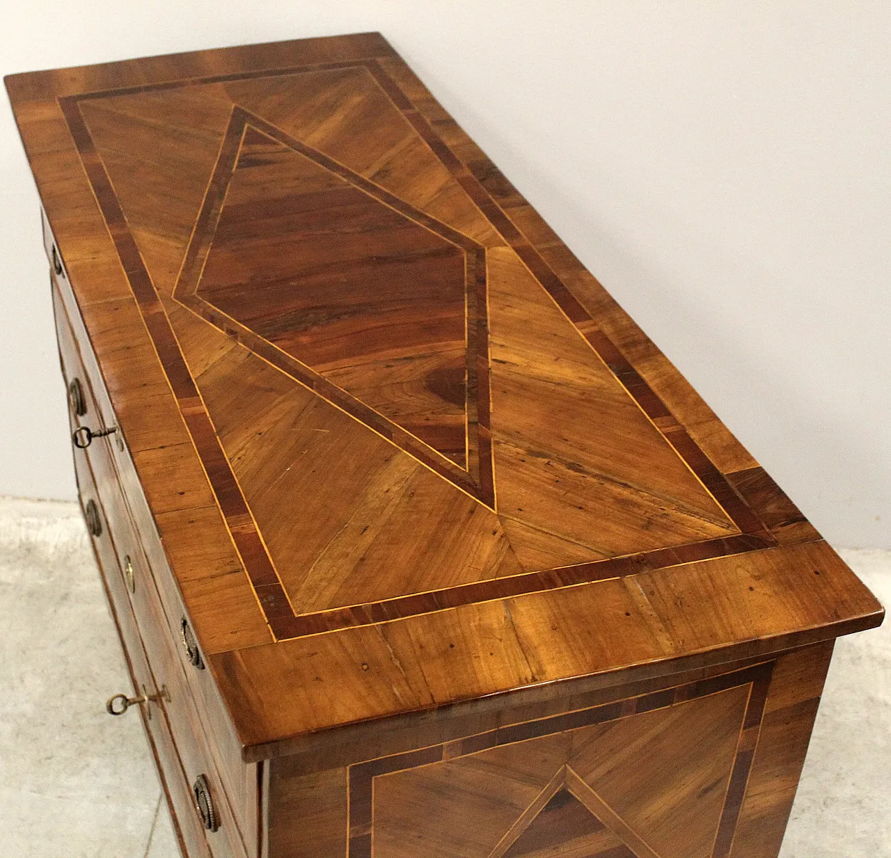 Desclottone dresser Louis XVI in inlaid, 18th century 8