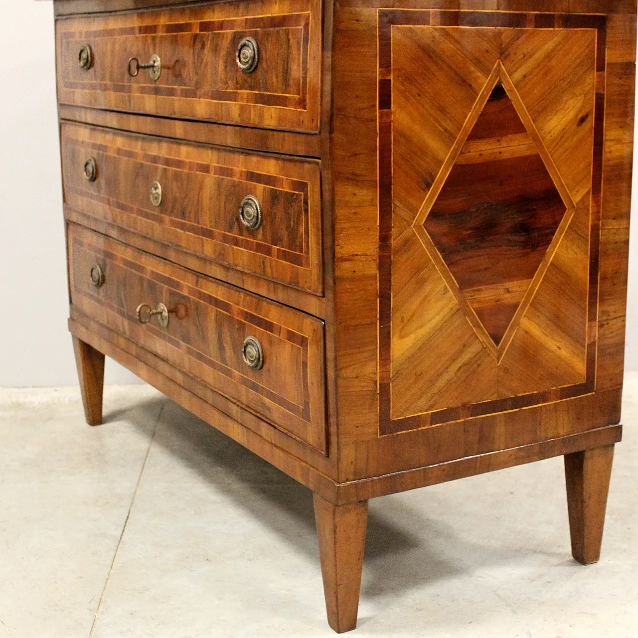 Desclottone dresser Louis XVI in inlaid, 18th century 10