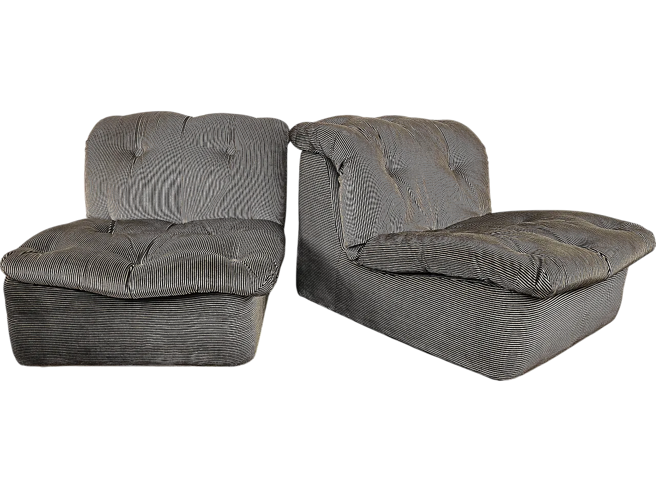 Modular armchairs in fabric, 70s 19