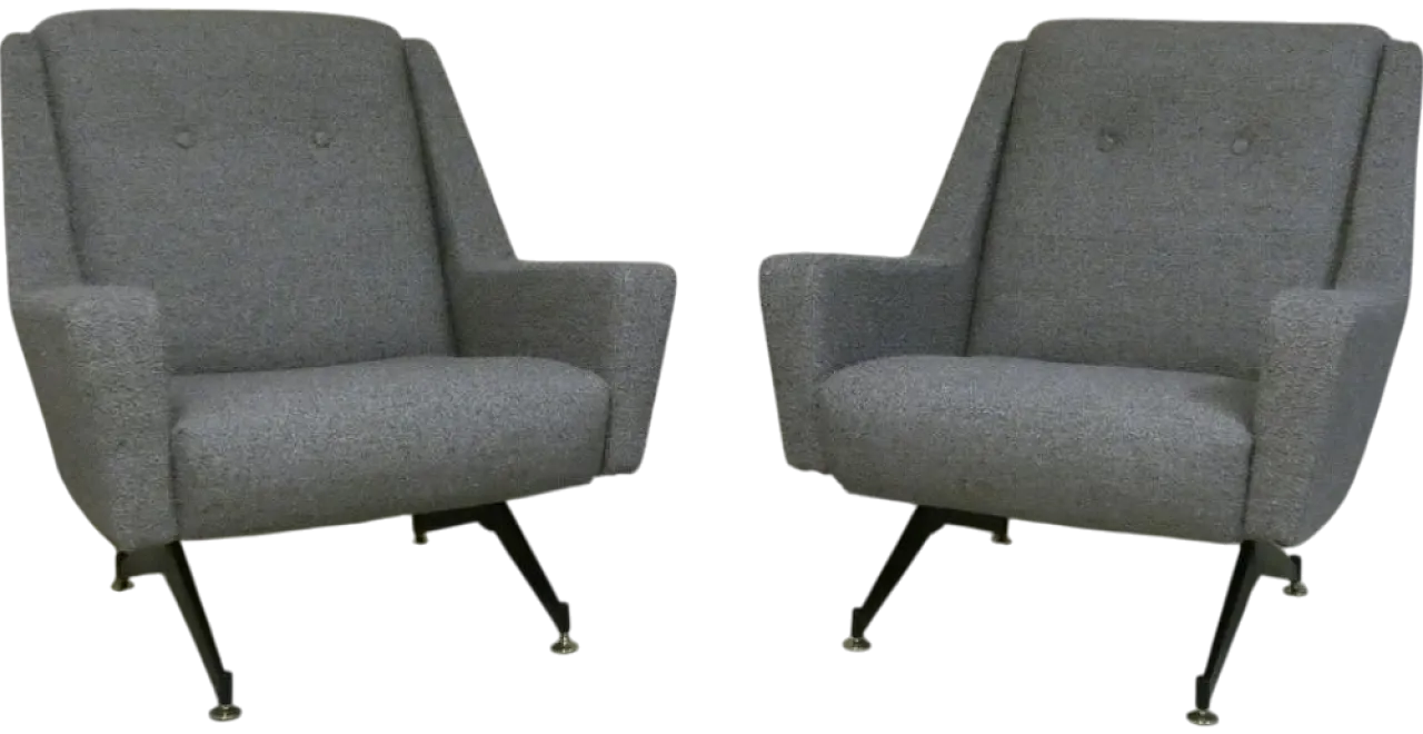 Set of Italian Modern Armchairs in Bouclè Yarn from Officina Di Ricerca, Italy, 1960s, Set of 2 23