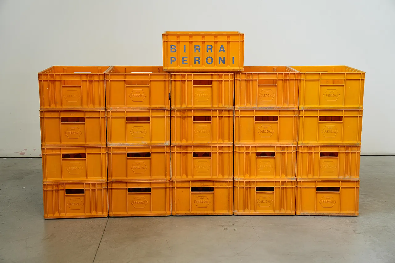 Birra Peroni Plastic Crate Italian Beer Collectible, 70s 6