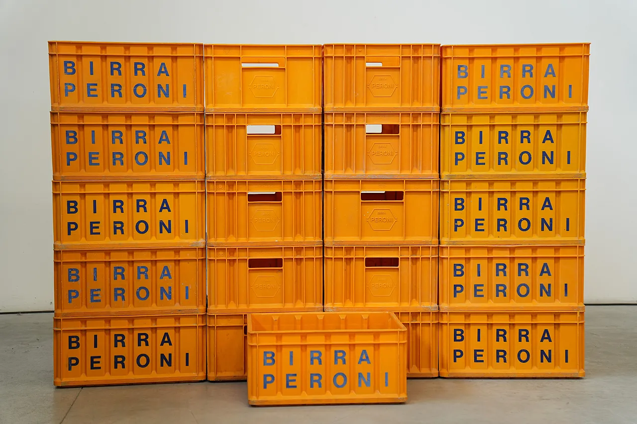 Birra Peroni Plastic Crate Italian Beer Collectible, 70s 7