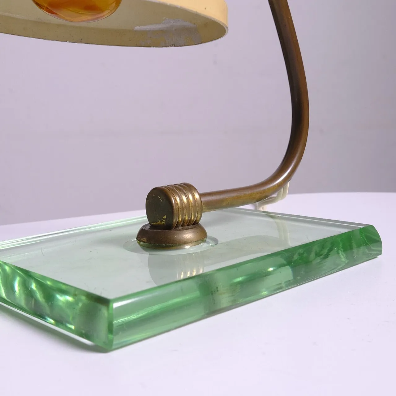 Brass and crystal table lamp, 1940s 15