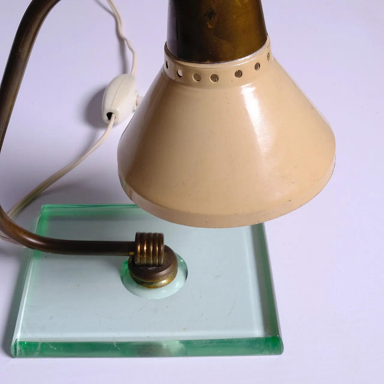 Brass and crystal table lamp, 1940s 17