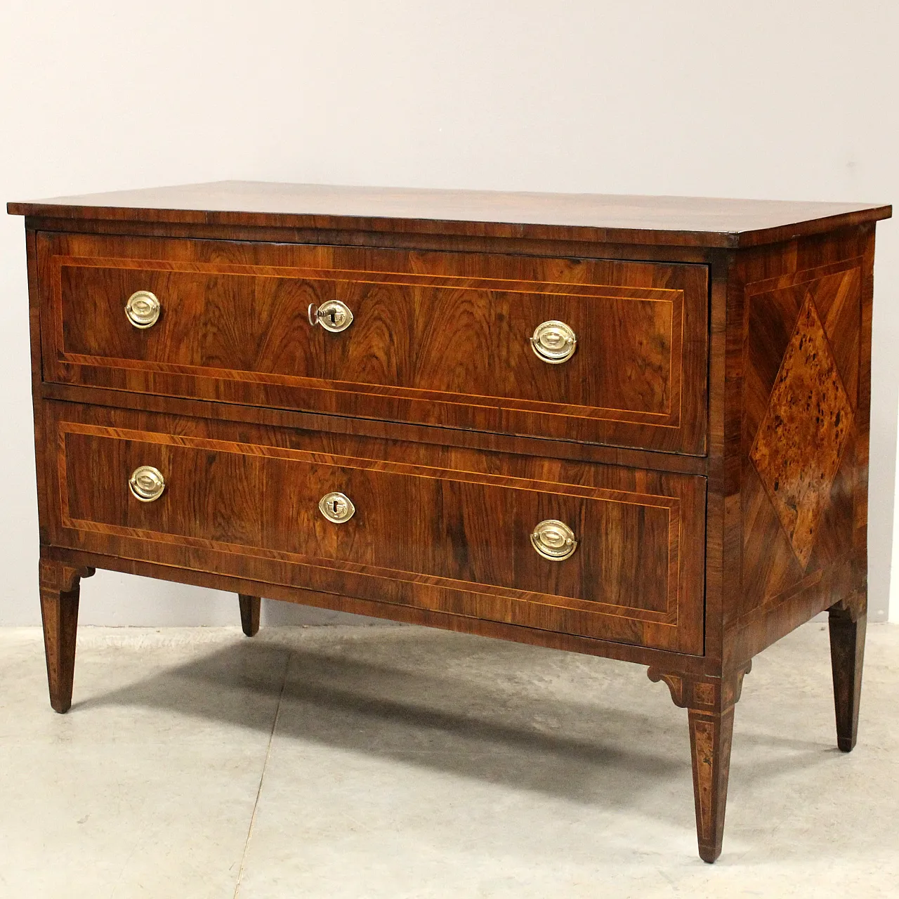 Desclottone dresser Louis XVI in inlaid, 18th century 1