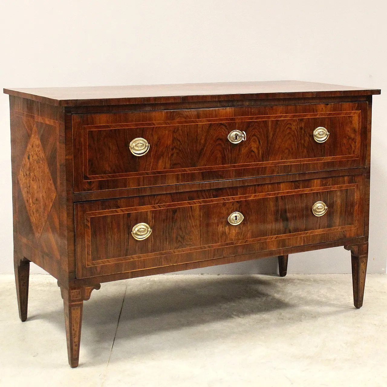 Desclottone dresser Louis XVI in inlaid, 18th century 2