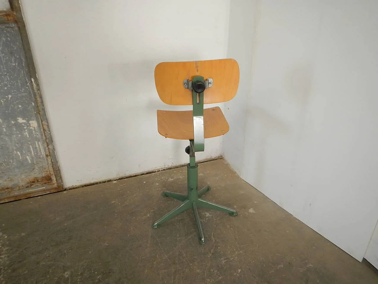 Swivel stool with back, 70s 2