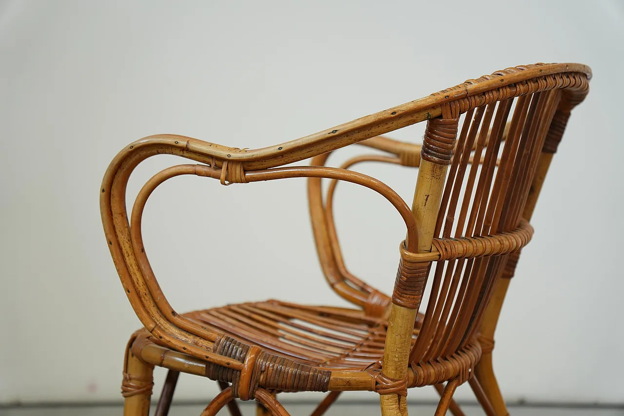 Gervasoni M753 rattan garden armchair, 30s 5