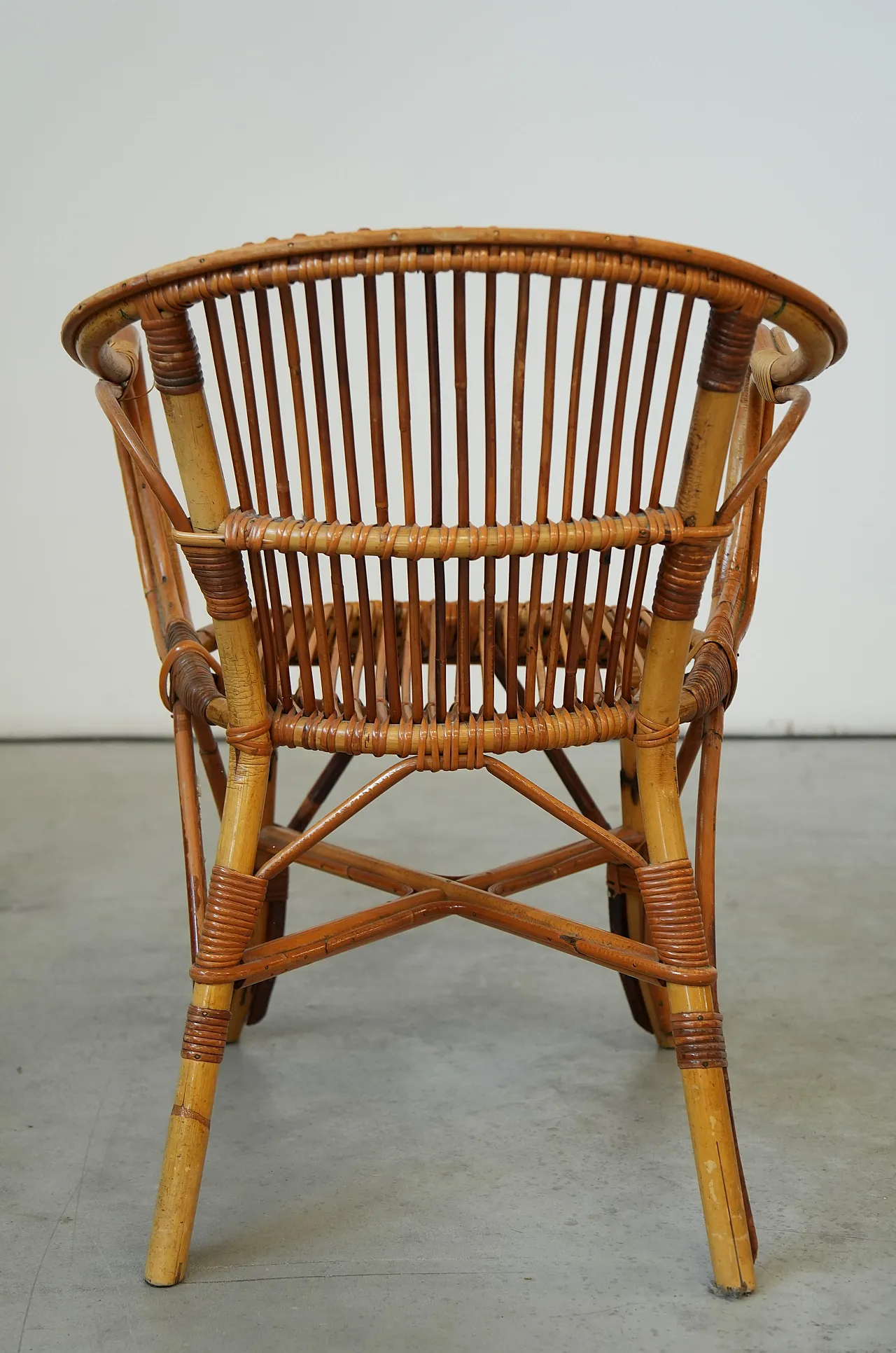 Gervasoni M753 rattan garden armchair, 30s 7