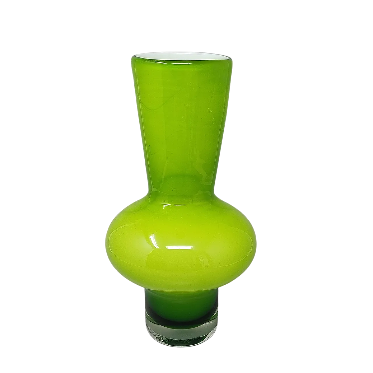 Green Vase by Ind. Valdarnese Vetraria, 70s 1