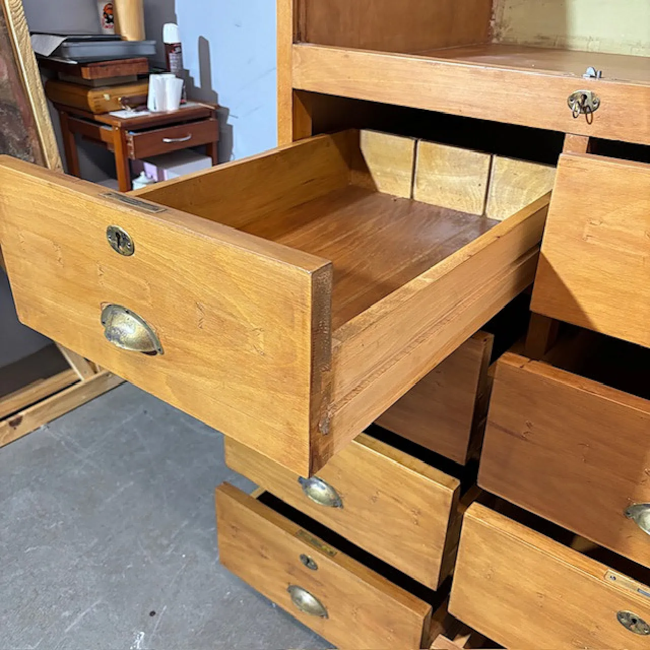 Mobile Field A Serrandina beech 8 drawers, 50s 3