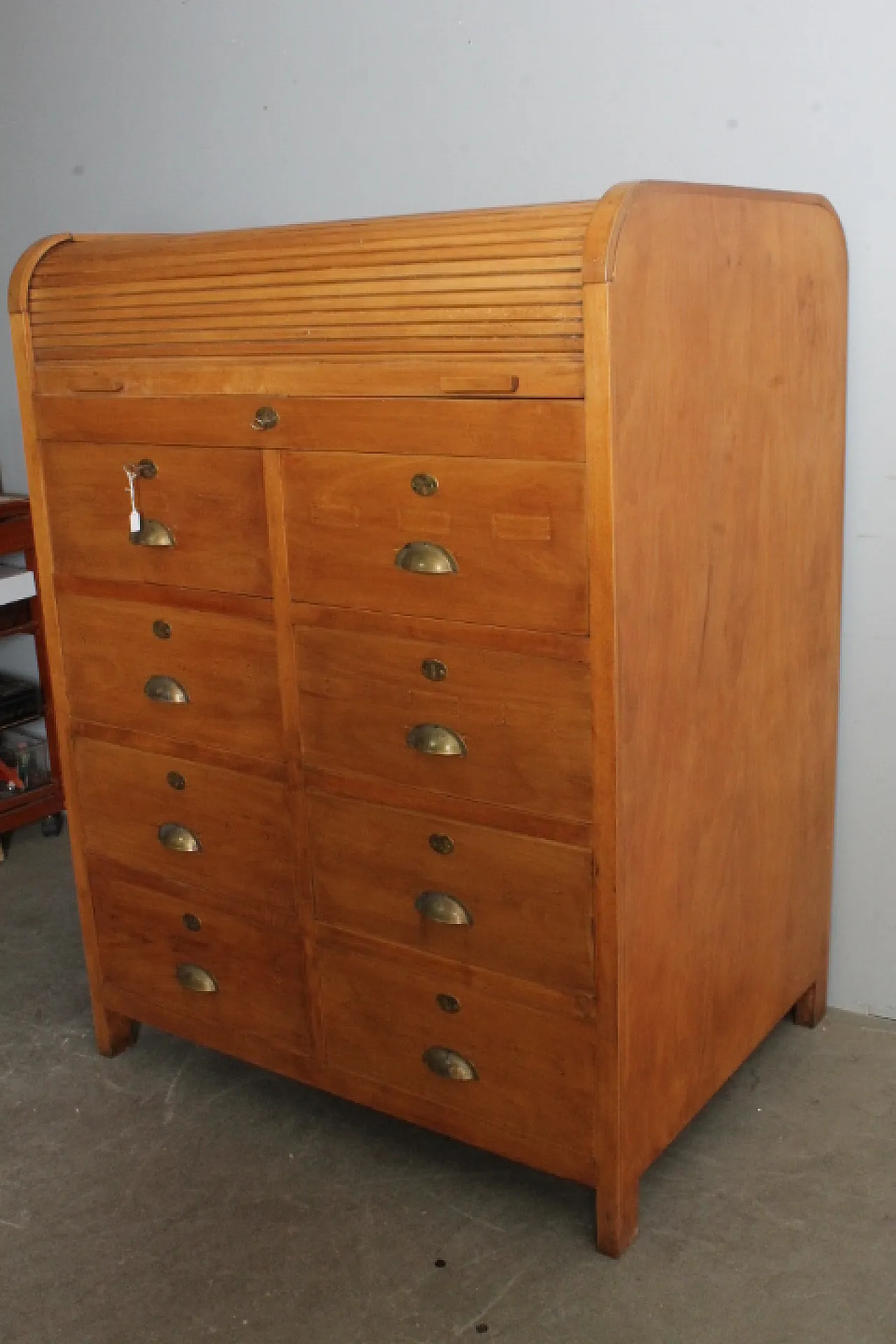 Mobile Field A Serrandina beech 8 drawers, 50s 5